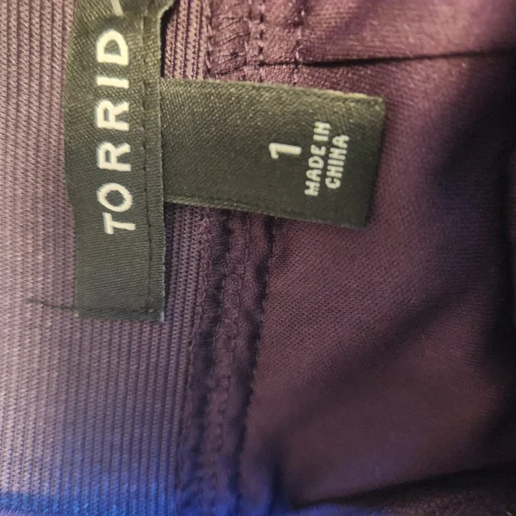 Torrid purple mesh skater mini skirt. Size 1X. Hidden zipper and purple … - Picture 3 of 12